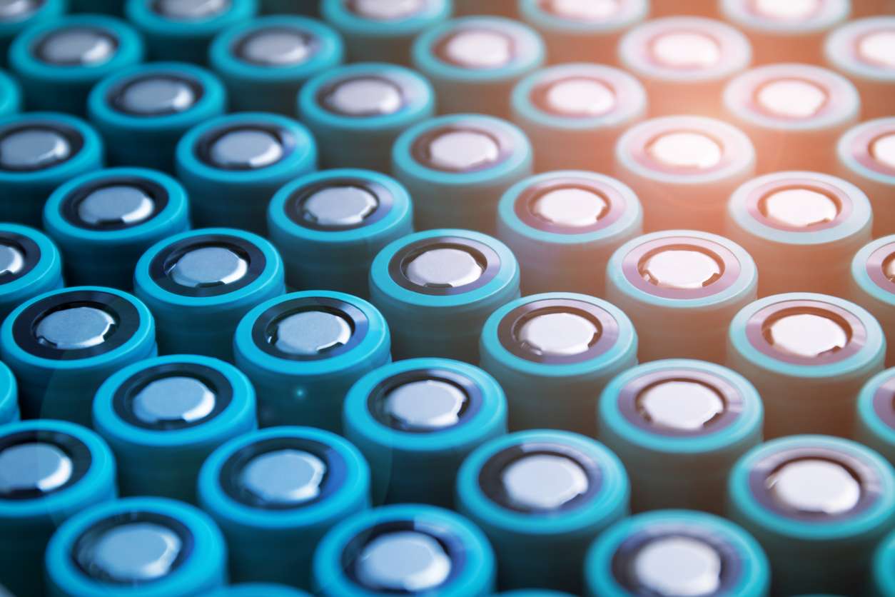 Close up of sodium ion battery vs lithium ion battery